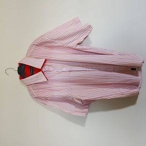 Celebrity collection short sleeve shirt with double collar. NWT